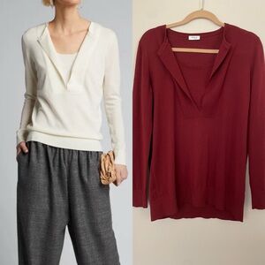 $595 Akris Punto Trompe L’oeil Sweater Size 10